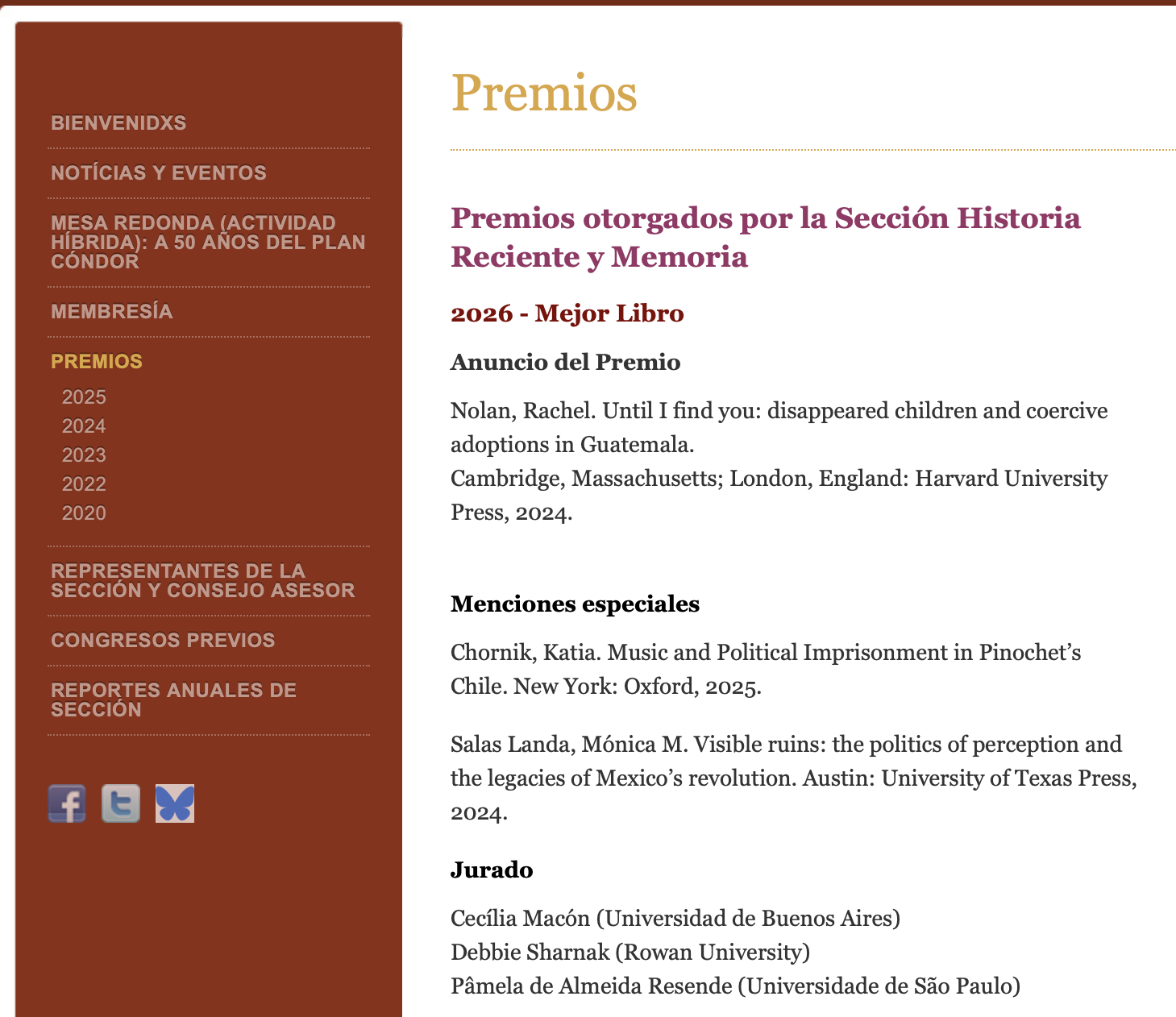 Book Award for Visible Ruins: The Politics of Perception and the Legacies of Mexico’s Revolution